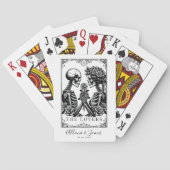 Elegantes Schwarz-Weiß-Gotisches Tarot Hochzeit Spielkarten (Rückseite)