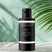 Elegantes schwarz-weiß-grenzenloses Kosmetiklabel