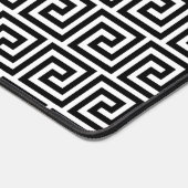 Elegantes Schwarz-Weiß-Griechisches Muster Schreibtischunterlage (Ecke)