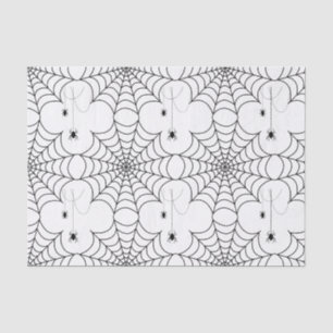 Elegantes Schwarz-Weiß-Halloween Seidenpapier
