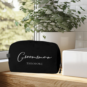 Elegantes Schwarz-Weiß-Hochzeits-Moderne-individue Waschbeutel