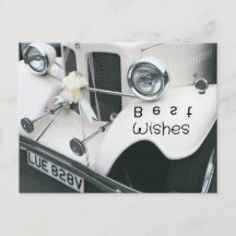 Elegantes Schwarz-Weiß-Hochzeitsauto