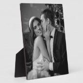 Elegantes Schwarz-Weiß-Hochzeitssemble-Foto Fotoplatte (Seite)