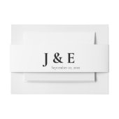 Elegantes Schwarz-Weiß-Hochzeitstil Einladungsbanderole (Vorderseite Beispiel)