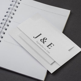 Elegantes Schwarz-Weiß-Hochzeitstil Einladungsbanderole