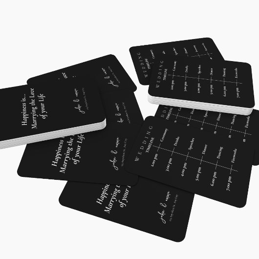 Elegantes Schwarz-Weiß-Hochzeitstil Fächer