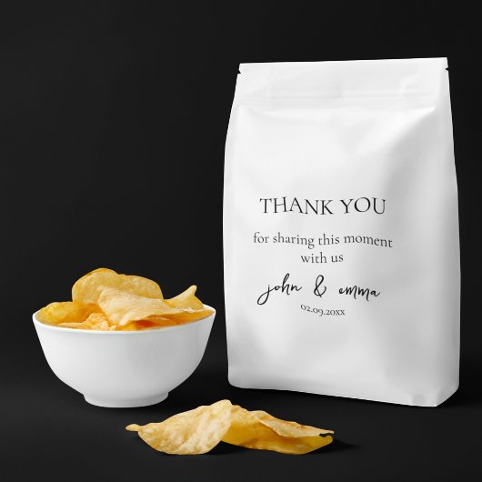 Elegantes Schwarz-Weiß-Hochzeitstil Geschenktütchen