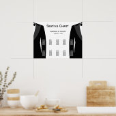 Elegantes Schwarz-Weiß-Homosexuell-Seekarte Poster (Küche)