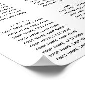 Elegantes Schwarz-Weiß-Homosexuell-Seekarte Poster (Ecke)