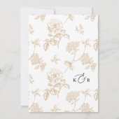 Elegantes Schwarz-Weiß-Kalligrafie-Skript Hochzeit Einladung (Rückseite)