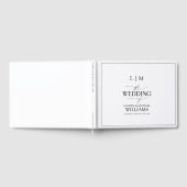 Elegantes Schwarz-Weiß-Kalligraphie-Monogramm Gästebuch (Voll)