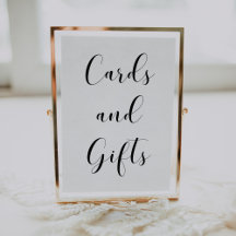 Elegantes Schwarz-Weiß-Karten & Geschenke Hochzeit
