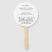 Elegantes Schwarz-Weiß-Klassikprogramm Fächer (Rückseite)