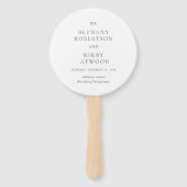 Elegantes Schwarz-Weiß-Klassikprogramm Fächer (Vorderseite)