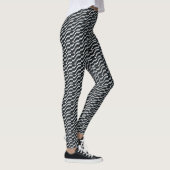 Elegantes Schwarz & Weiß Leggings (Rechts)