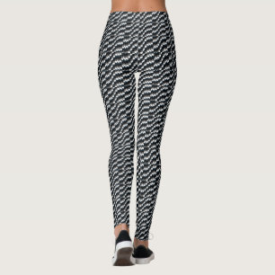 Elegantes Schwarz & Weiß Leggings