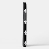 Elegantes Schwarz-Weiß-Lilie-Muster Case-Mate iPhone Hülle (Rückseite / Rechts)