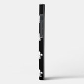 Elegantes Schwarz-Weiß-Lilie-Muster Case-Mate iPhone Hülle (Rückseite / Links)