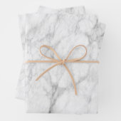 Elegantes Schwarz-Weiß-Marmor-Muster Geschenkpapier Set (Beispiel)