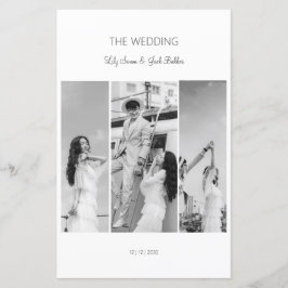 Elegantes Schwarz-Weiß-Menü für Fotosammlungen