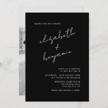 Elegantes Schwarz-Weiß-Minimal-Foto Hochzeit