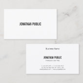 Elegantes Schwarz-Weiß-Minimalistisch Modernes Ein Visitenkarte (Vorne/Hinten)