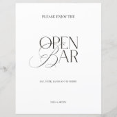 Elegantes Schwarz-Weiß-Minimalistisches-Open-Bar-S (Vorderseite)