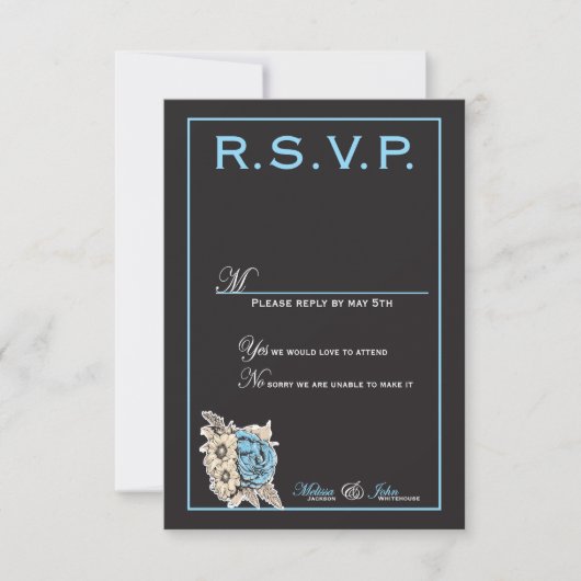 Elegantes Schwarz & Weiß mit hellblauen Details (Vorderseite)