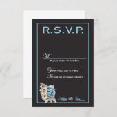 Elegantes Schwarz & Weiß mit hellblauen Details (Vorne/Hinten)