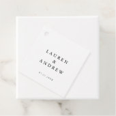 Elegantes Schwarz/Weiß Modernes Klassisches Minima Geschenkanhänger (Beispiel)