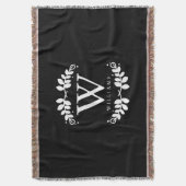 Elegantes Schwarz-Weiß-Monogramm Decke (Vorderseite Vertikal)
