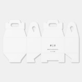 Elegantes Schwarz-Weiß-Monogramm-Gastgeschenk Hoch Geschenkschachtel (Ungeklappt)