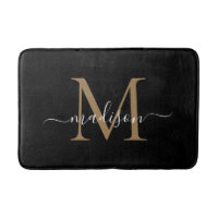 Elegantes Schwarz-Weiß-Monogramm-Girly-Script