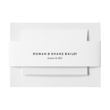 Elegantes Schwarz-Weiß-Monogramm-Hochzeitsband