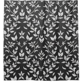 Elegantes Schwarz-Weiß-Muster Duschvorhang