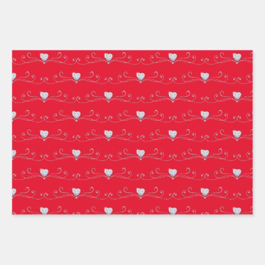 Elegantes Schwarz-Weiß-Muster-Geschenk Geschenkpapier Set (Vorderseite 2)