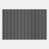 Elegantes Schwarz-Weiß-Muster Geschenkpapier Set (Vorderseite 3)