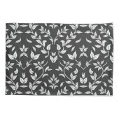 Elegantes Schwarz-Weiß-Muster Kissenbezug (Rückseite)