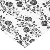 Elegantes Schwarz-Weiß-Muster Kurzer Tischläufer (Ecke)