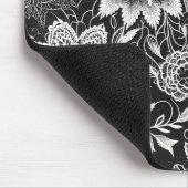 Elegantes Schwarz-Weiß-Muster Mousepad (Ecke)