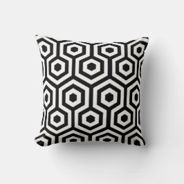 Elegantes Schwarz-Weiß-Muster-Pillow Kissen