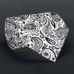 Elegantes Schwarz-Weiß-Paisley-Muster Krawatte<br><div class="desc">Elegantes Schwarzes Vintages Blumendüsternmuster über weißer,  variierbarer Hintergrundfarbe. Anpassbare Größe der Druck- und Hintergrundfarbe. Wenn Sie Hilfe bei der Anpassung eines meiner Designs benötigen,  kontaktieren Sie ArtOnWear Designer. Kostenlose Textformatierung mit Live-Hilfe auf Anfrage.</div>