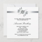 Elegantes Schwarz-Weiß-Party 40. Geburtstag Einladung (Rückseite)