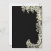 Elegantes Schwarz-Weiß-Party Einladung (Rückseite)