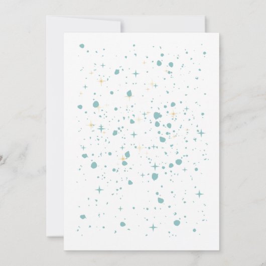 Elegantes Schwarz-Weiß-Party Einladung (Rückseite)