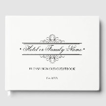 Elegantes Schwarz-Weiß-Personalisiertes Hotel