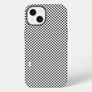 Elegantes Schwarz-Weiß-Polka-Punkte-Muster Klassis iPhone 13 Hülle