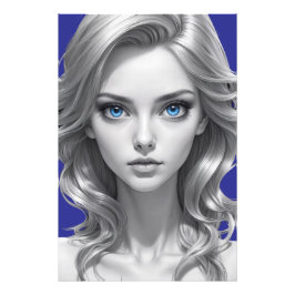 Elegantes Schwarz-Weiß-Portrait Foto Printing