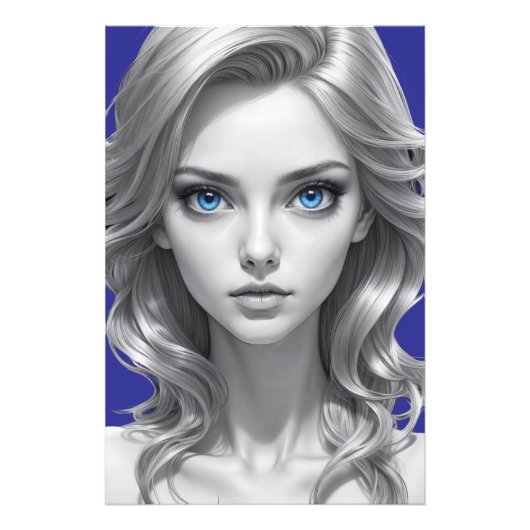 Elegantes Schwarz-Weiß-Portrait Foto Printing (Vorne)