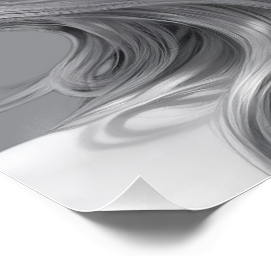 Elegantes Schwarz-Weiß-Portrait Kunst, Dichtung un Poster (Ecke)